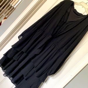 Lane Bryant plus 28 black tierd dress